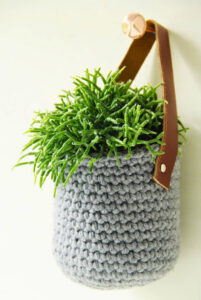Cesto para Planta Colgante en Crochet Patron Gratis