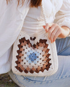 Bolsa Casual Cuadro de la Abuela en Crochet