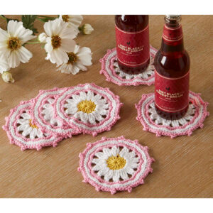 Posavasos de Margaritas Patrón en Crochet Gratis