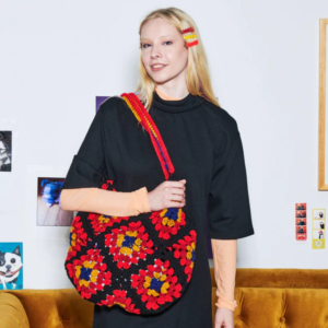 Bolso Mosaico Floral en Crochet Patrón Gratis