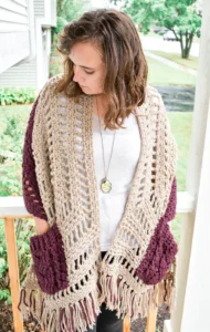 Chal de Bolsillo Patrón en Crochet Gratis 
