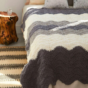 Elegante Manta Sotres de Felpa en Crochet Patron Gratis