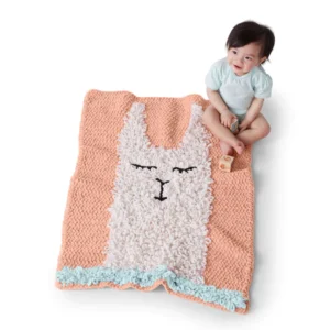Manta Llama Lana en Crochet Patrón Gratis