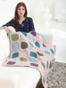 Manta Vintage Afghan Patrón en Crochet Gratis