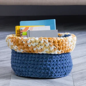 Organiza con Estilo Cesta XL de Felpa a Crochet