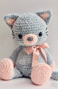 Esponjoso Gatito Amigurumi Patrón Gratis paso a paso