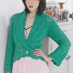 Cárdigan Esmeralda en Crochet Patrón Gratis