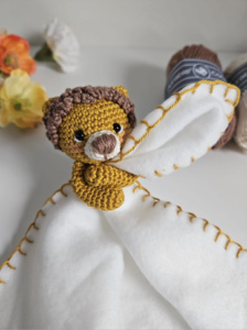 Manta Lion para bebes Amigurumi Patrón Gratis