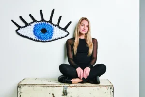 Arte en Pared Ojo Decorativo Patrón en Crochet Gratis