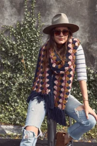 Bufanda Granny Voluminoso Patrón en Crochet Gratis