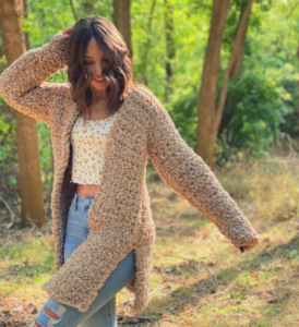 Cárdigan Luna Llena Patrón en Crochet Gratis