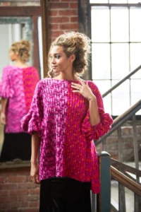 Jersey de Mangas Abombadas en Crochet Patrón Gratis