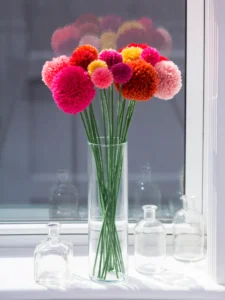 Ramos Flores con Pompones MUY FÁCIL!