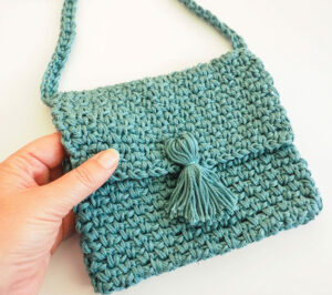 Sencillo Bolso Cruzado Patrón en Crochet Gratis