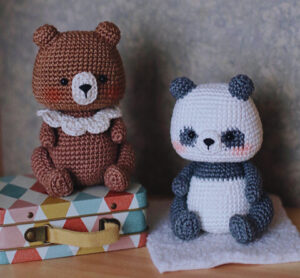 Osito y Panda Amigurumi Patron PDF