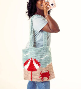 Bolsa de Playa en Crochet Patrón Gratis