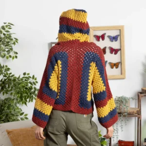 Cárdigan Venezuela Tricolor Patrón en Crochet Gratis