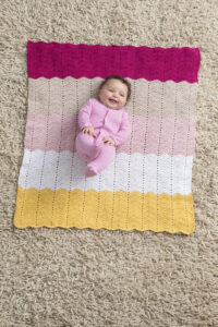 Manta Rayas Chevron Patrón en Crochet Gratis