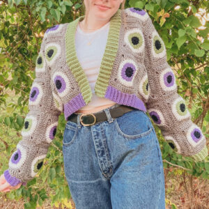 Cárdigan Ojo del Tiempo Patrón en Crochet Gratis (Video)