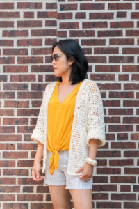 Patrón Gratis Cárdigan Diseño del Diamante en Crochet