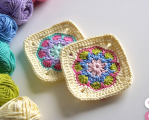 Patrón Gratis Granny Flor Afgana en Crochet (VIDEO)