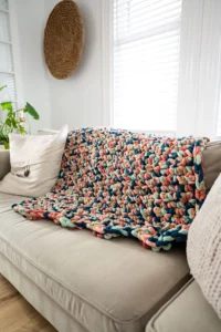 Patrón Gratis Manta en 30 min en Crochet