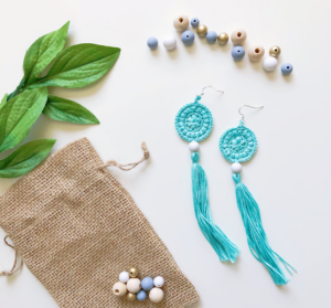 Patrón Gratis Pendientes Boho en 20 min a Crochet