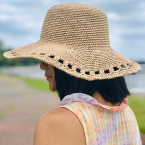 Patrón Gratis Sombrero Cut en Rafia an Crochet