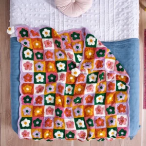 Manta Festival de Flores Primavera en Crochet Patrón Gratis