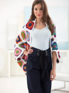 Patrón Gratis Bolero Granny Boho en Crochet