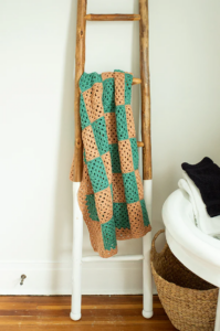 Patrón Gratis Manta de Cuadros en Crochet