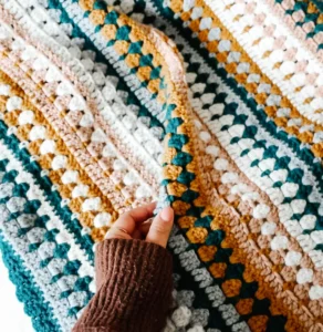 Patrón Gratis Manta en Punto Básico en Crochet
