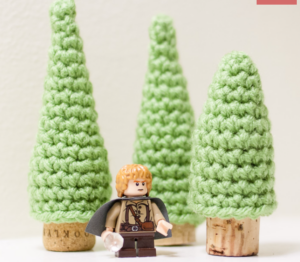 Patrón Gratis Pinos de Corchos en Amigurumi
