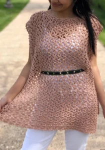 Patrón Gratis Poncho de Verano en Crochet