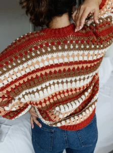 Cardigan Lluvia de Otoño en Crochet Patrón Gratis