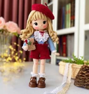 Muñeca Camille Patron PDF Amigurumi paso a paso