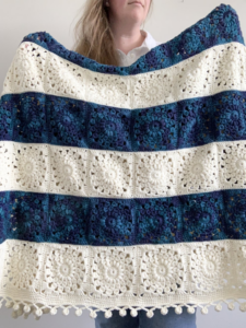Patrón Gratis Manta Grannys Especiales en Crochet