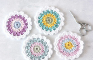 Crea Hermosos Posavasos Florales: Guía Fácil de Crochet para Principiantes