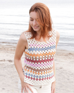 Top de Verano a Crochet Colorido y Fresco Patrón Gratis