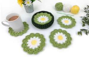 Decora tu Mesa con Elegancia: Posavasos de Flores a Crochet