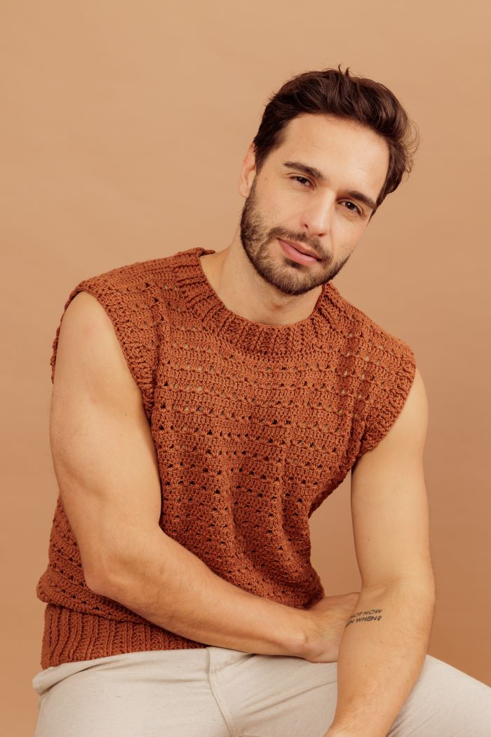 ¡Estilo Masculino! Jersey de Verano Punto Fantasía PATRÓN