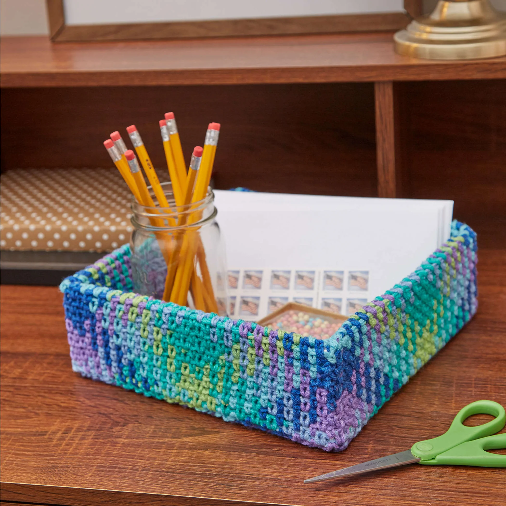 ¡ORGANIZA COMO DISEÑADORA! Caja de Almacenamiento en Crochet