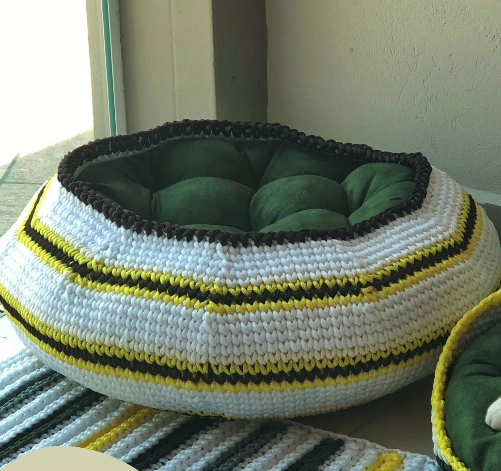 ¡Siestas más tiernas! Funda para Cama Felina en Crochet