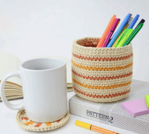 ¡Transforma tu Escritorio! Porta Lápices en Crochet PATRÓN
