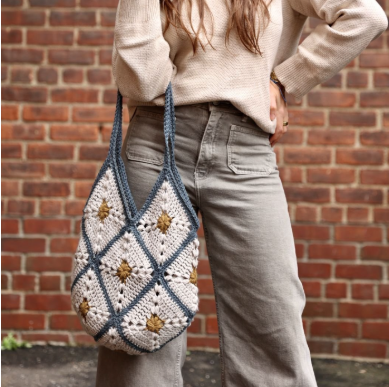 Un diseño Inolvidable! Bolsa Rombo Granny en Crochet PATRON GRATIS