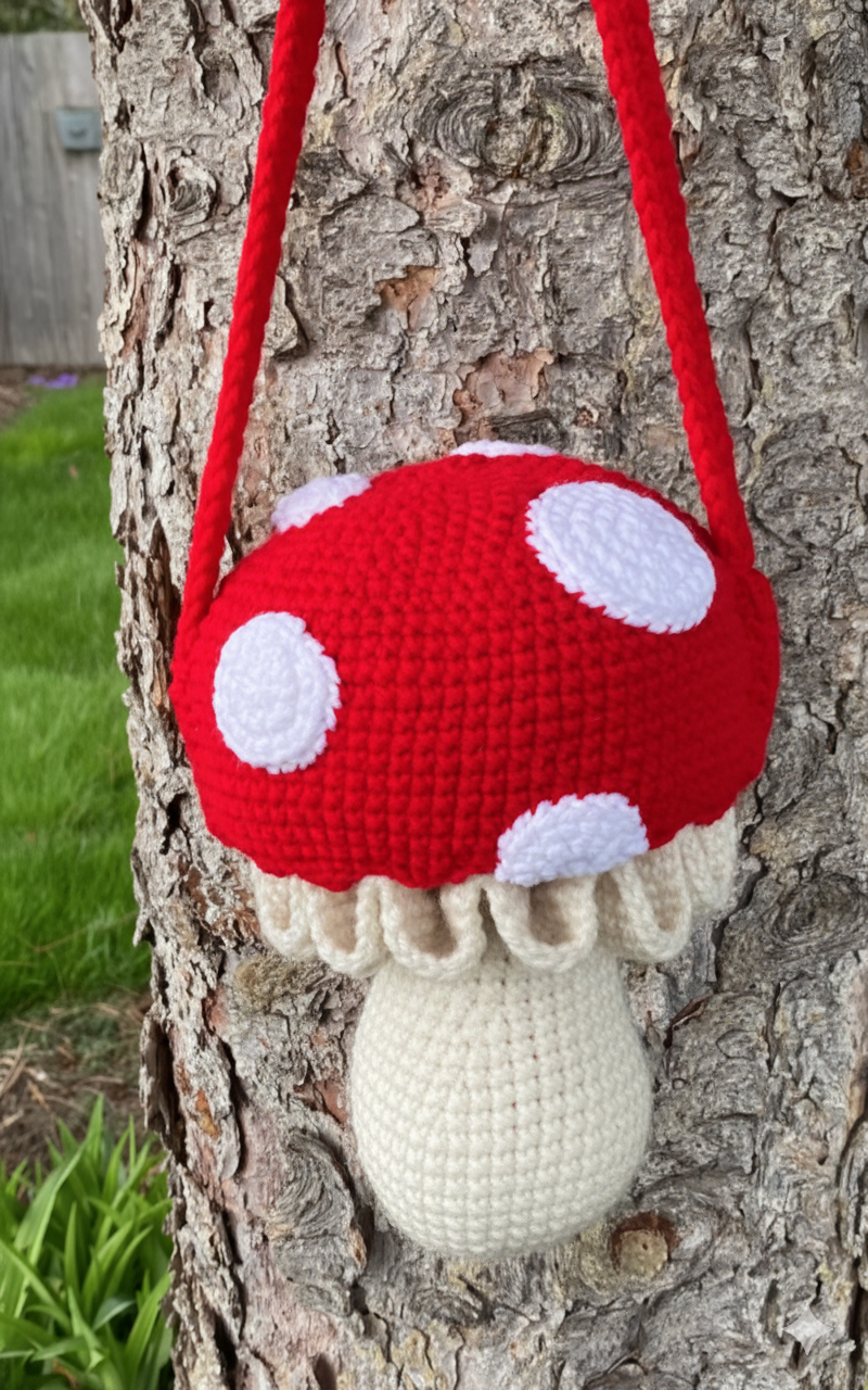 ¡DESPERTARÁ TU  CREATIVIDAD! Bolsa Seta Fungi en Crochet