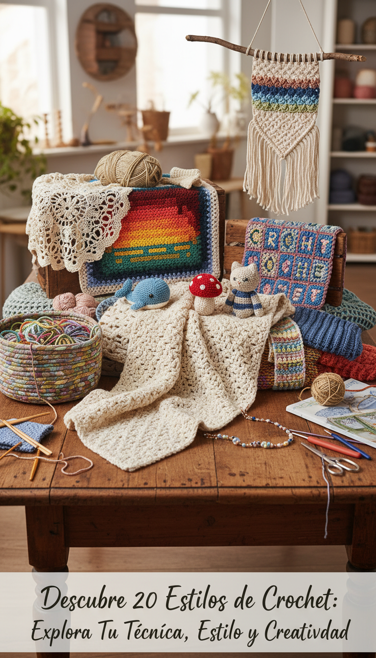 Descubre 20 Estilos de Crochet: Explora Tu Técnica, Estilo y Creatividad
