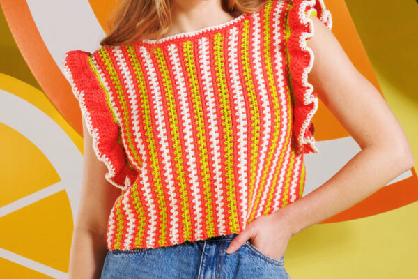 DIY: Top Elena de Crochet con Volantes (Patrón Gratis)