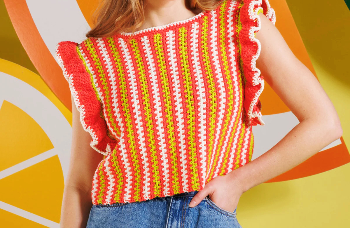 DIY: Top Elena de Crochet con Volantes (Patrón Gratis)