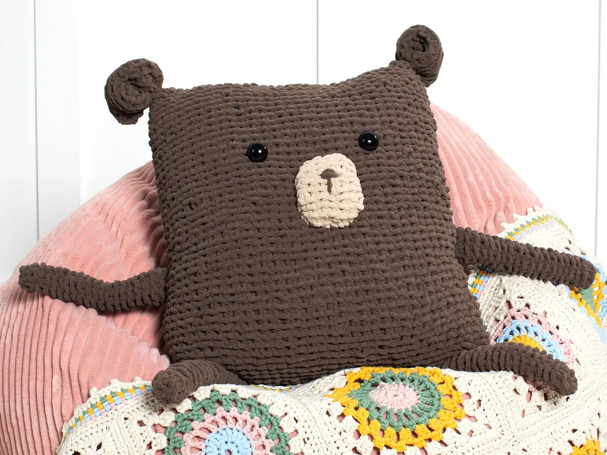 Cojín Oso Amigurumi para Novatos (Patrón Gratis)